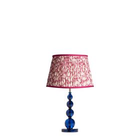 Pooky Aurora Lamp With 35cm Straight Empire Shade In Crimson Tulasi