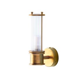Pooky, Smaller Hunter Ip44 Rated Wall Light In Brass And Glass, £140