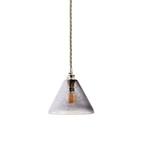 Pooky, Hazelette Pendant In Grey Bubble Glass, £41