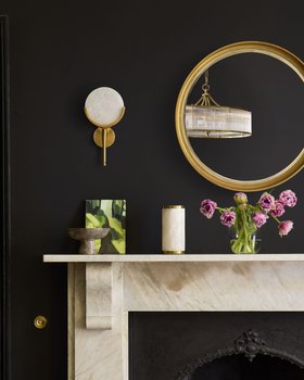 Firefly Wall Light, Smaller Feathers Mirror, Athena Chandelier, Luxe Lamp