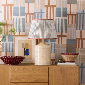 Ellen Merchant shade in 'Azura' Spriglee linen