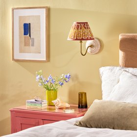 Ellen Merchant shade in ‘Papavero’ Poppies Linen