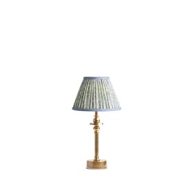 20cm Empire Shade In ‘Beryl’ Poppies Linen, Phileas In Brass