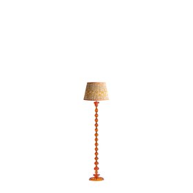 Ellen Merchant Shade in 'Citrine' Palmette With Coronet Floor Lamp
