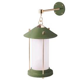 Stefan Medium Rechargeable Lantern in Moss