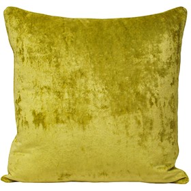60cm by 60cm Ochre Yellow Crushed Velvet Cushion