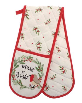 44989 Christmas Robin Oven Gloves