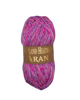 Woolcraft Shetland Heather Aran Yarn Wool 039 Orchid Twist