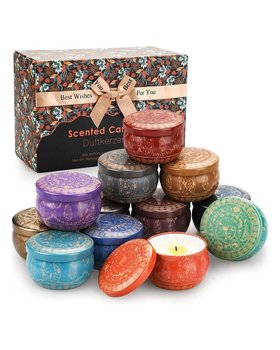Duftkerzen Scented Candle 12- Piece Set  Natural Wax & Wick