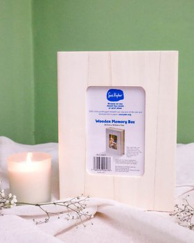 Hand Crafted Natural Wood Photo Memory Box