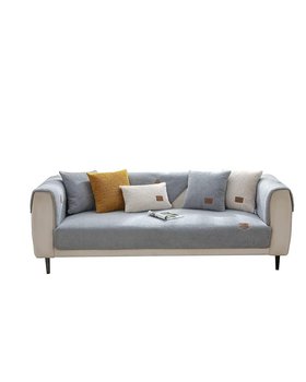 Lambswool Sofa Cover Non-Slip 90x180cm Grey 1 Piece