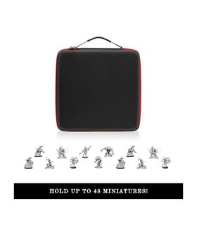 Miniature Figure Storage Carrying Case 48 Slots Black