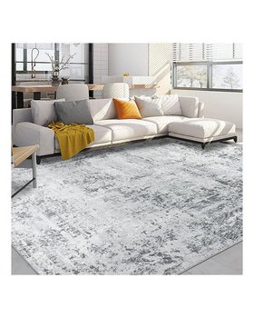 Large Modern Abstract Rug 200x300cm White Grey