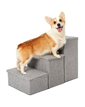 PET AWESOME Dog Stairs with Storage Small Medium Dog