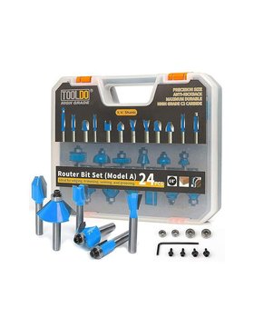 Professional Router Bit Kit 24pcs Model A 1/4" Shank
