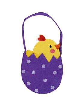Easter Chick Felt Bag Purple