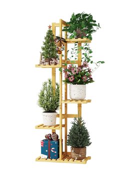 Bamboo Plant Stand Corner Plant Shelf 5 Tier