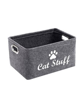 Morezi Felt Pet Toy Accessory Storage Basket Grey