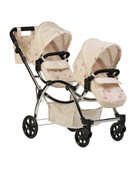 Roma Darcie Twin Cream Dolls Pram Ages 3+ Cream