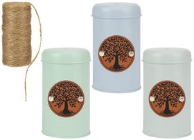 Garden Twine Tin Blue Green Grey