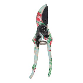 Garden Pruning Shears Green Rose Design