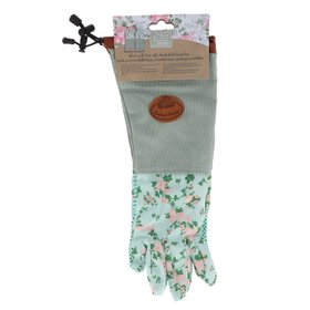 Gardening Gloves Long Green Rose Design