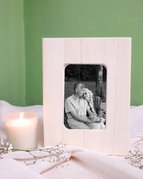 Hand Crafted Natural Wood Photo Memory Box
