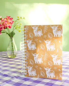 A5 Wiro Highland Cow Notebook