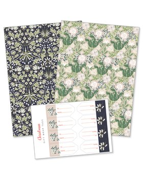 Morris Florals Christmas Gift Wrap Set