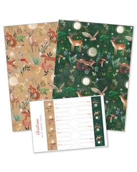 Festive Woodland Christmas Gift Wrap Set