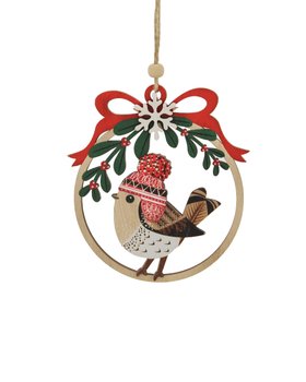 Robin Wooden Laser Cut Christmas Tree Decoration