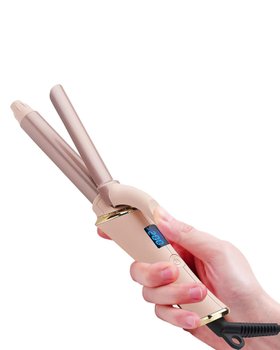 UKLISS Mini Travel Curling Tongs Black Pink