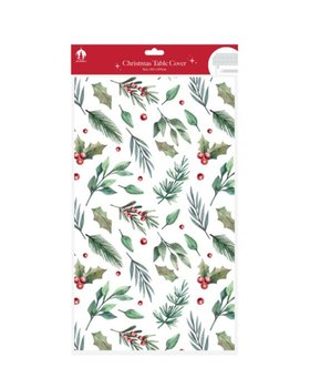 Christmas Party Table Cover Traditional Holly