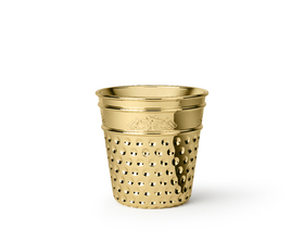 Brass Polished Gold Hammered Ice Bucket