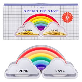 Yes Studio Spend Or Save Rainbow Money Box