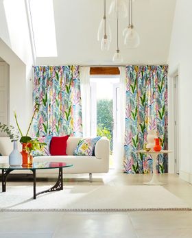 Ideal Home Inky Botanical Tropical Curtains