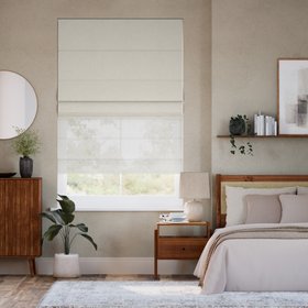 Electric Arlo Oatmeal & Coconut Double Roman Blind