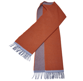 Orange Cashmere Reversible Scarf / Wrap