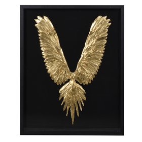 Framed Gold Feathers