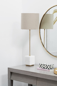 Ruben Table Lamp - White Marble