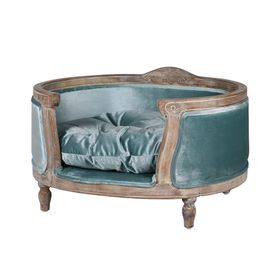 Bailey's Blue Velvet Dog Bed