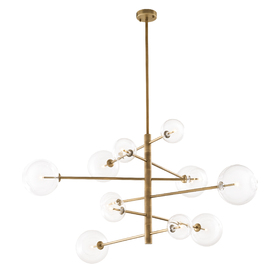 Eichholtz Argento Chandelier - Antique Brass - Large
