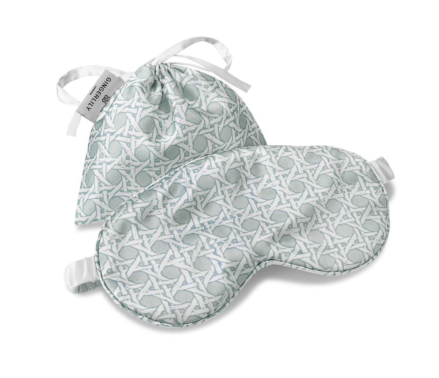 Silk Eye Mask - Rattan Blue