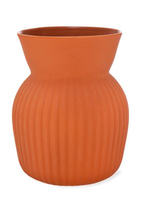 Garden Trading Linear Vase, Large in Pumpkin  - Ceramic   