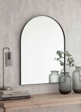 Charlcombe Arched Mirror 80x60cm Black