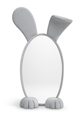 Kids Mirror | Bunny floor mirror in grey tones