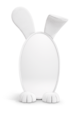 Floor Mirrors | Bunny floor mirror in white tones for kids