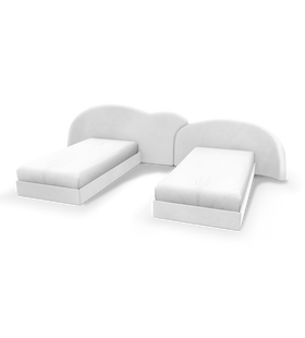 Kids Bed | Cloud II double bed in white tones
