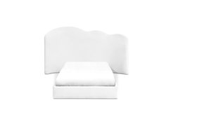 Kids Bed | Cloud curvy bed in white tones