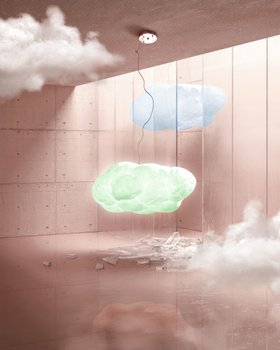 Pendant Lamps | breaking the fourth wall in this pink paint kids corner with Cloud mint green and sky blue pendant lamp